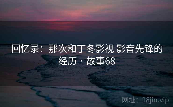 回忆录:那次和丁冬影视 影音先锋的经历 · 故事68
