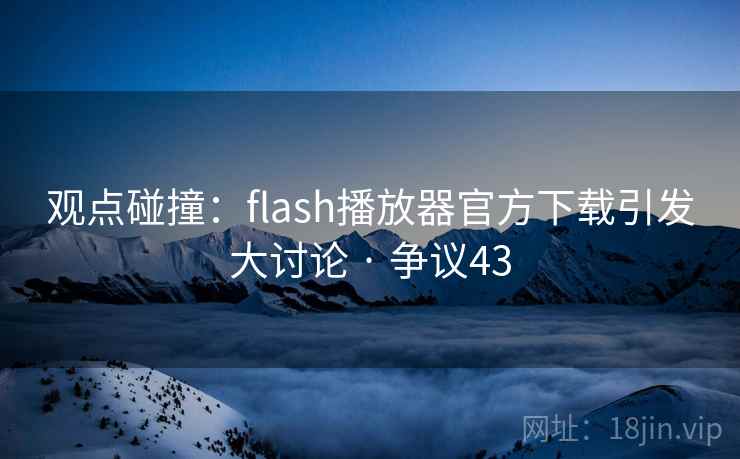 观点碰撞：flash播放器官方下载引发大讨论 · 争议43