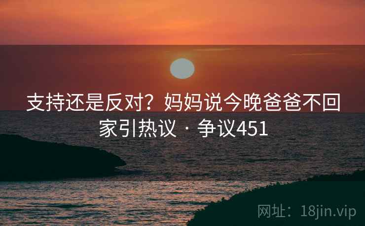 支持还是反对?妈妈说今晚爸爸不回家引热议 · 争议451