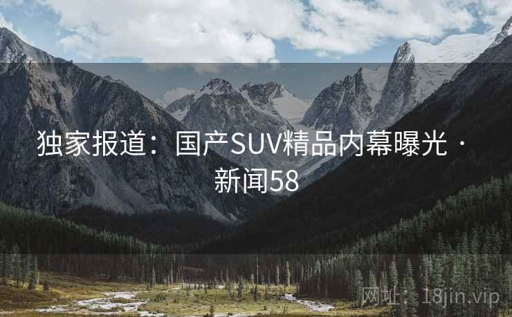 独家报道：国产SUV精品内幕曝光 · 新闻58  第1张