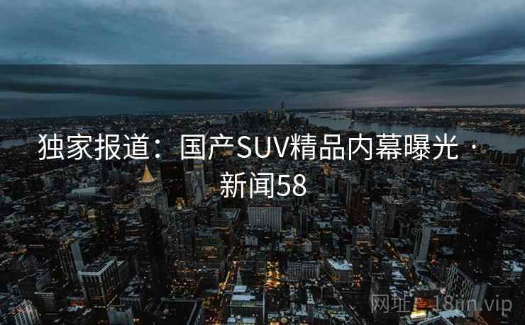 独家报道：国产SUV精品内幕曝光 · 新闻58  第2张